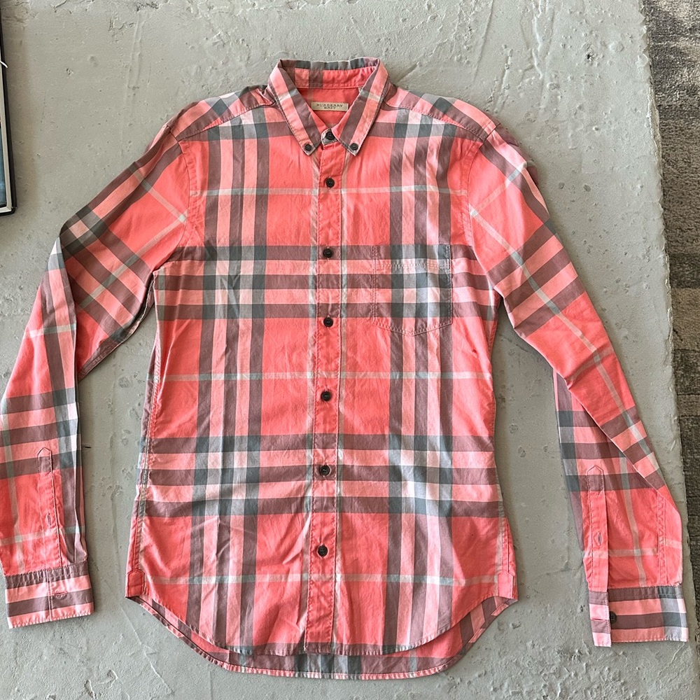 Burberry men’s  casual Long sleeve dress‎ shirt size small